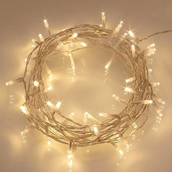 [2 Pack] 40 LED Outdoor [Timer] Battery Fairy Lights on 5M Clear String ...