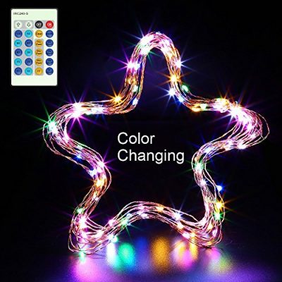 RGB Color Changing String Lights EasyDecor Dimmable Copper Wire 100 LED Multi Color 33ft Decorative Christmas Fairy Starry Light For Party Bedroom Decor Outdoor Decorations Patio Garden Indoor 0 400x400 